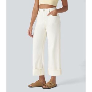HALARA Women's Cream Jeans